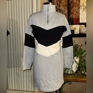 NWT deadstock Juicy Couture grey half-zip sweatshirt dress